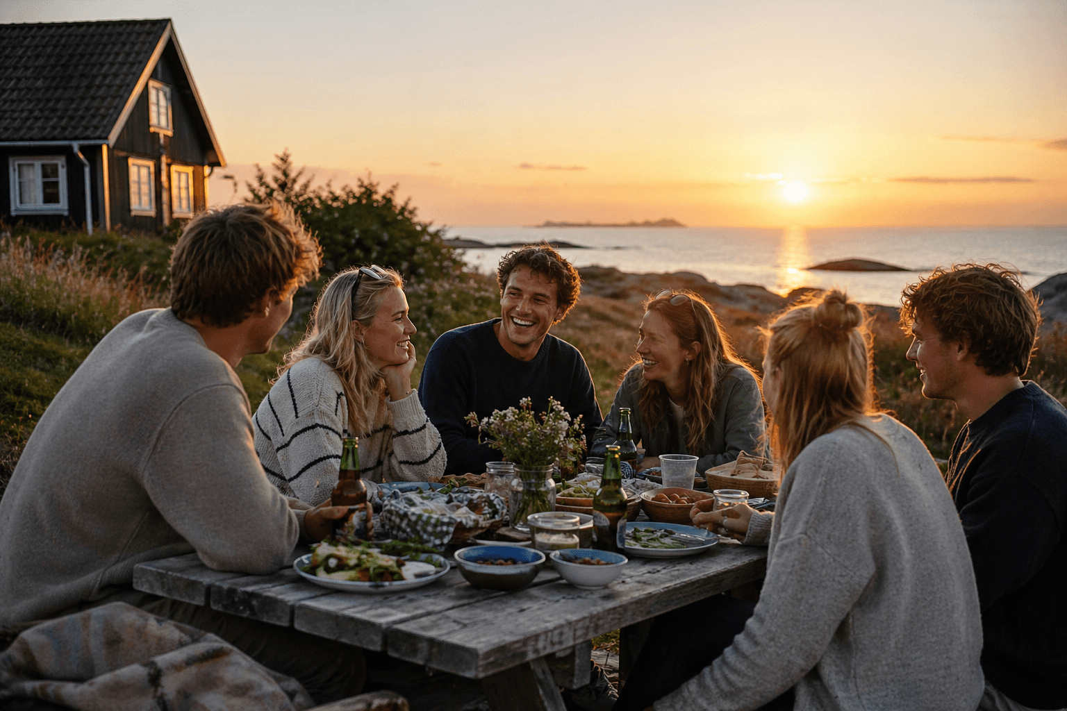 Friends planning a trip together
